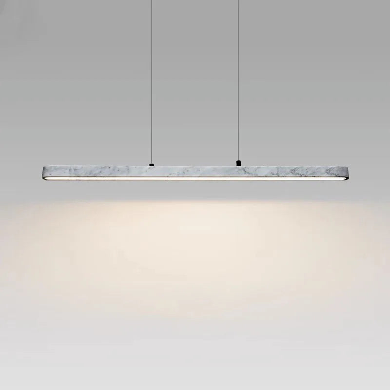 Modern black led natural marble hanging chandelier dining room