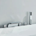 DecorBites™ Black Brass Waterfall Tub Faucet Three Handles Hot Cold Mixer