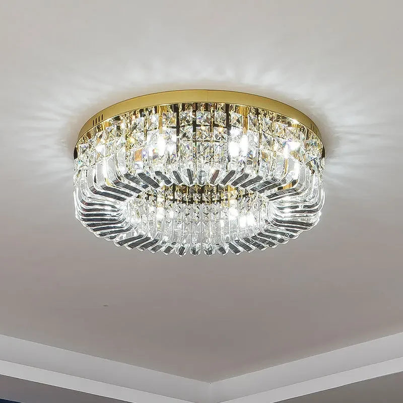DecorBites™ Crystal Ceiling Chandelier: Luxury LED Pendant Light for Elegant Interiors