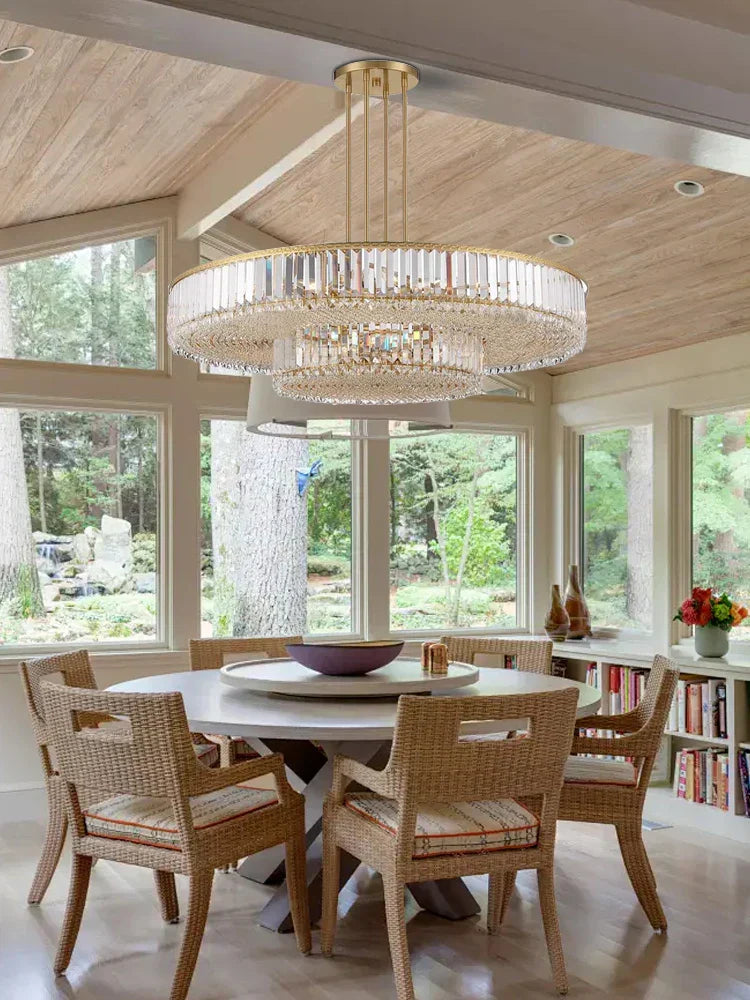 DecorBites™ Crystal Round Pendant Lights: Luxury Nordic Living Room Decoration