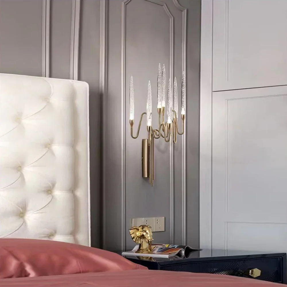 DecorBites™ Crystal Candle Wall Sconce: Luxury Retro Light Fixture for Living Room Decor