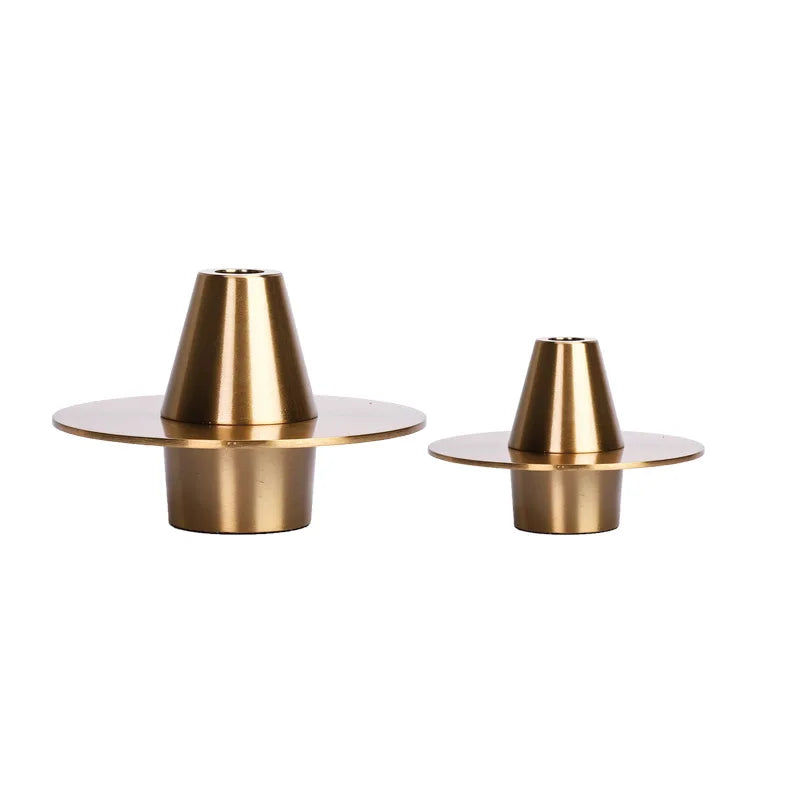 DecorBites™ Golden Geometry Metal Handicraft Flower Vase UFO Home Decor
