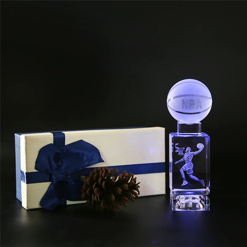 Crystal lights basketball trophy lamp bedroom decor