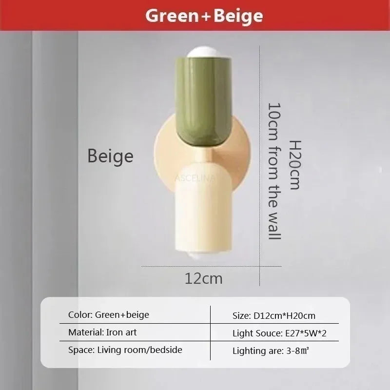 DecorBites™ Cream Double Head LED Wall Lamps for Living Room Bedroom Indoor Decoration
