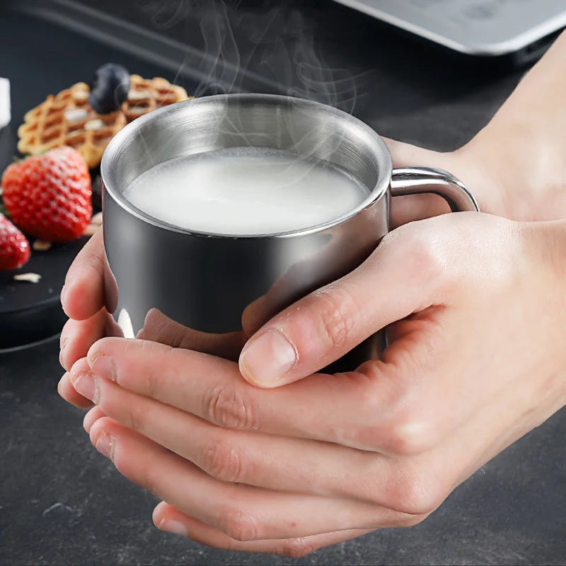 DecorBites™ Double Wall Stainless Steel Coffee Mug for Home & Travel