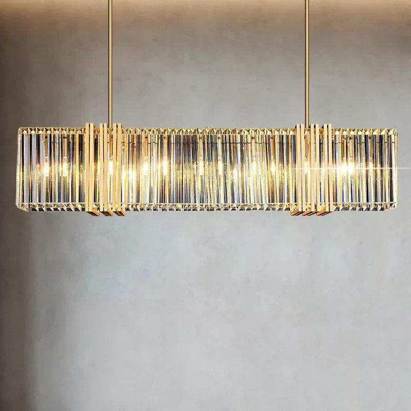 DecorBites™ Luxe E14 LED Crystal Pendant Chandelier: Elegant Dining Room Lighting