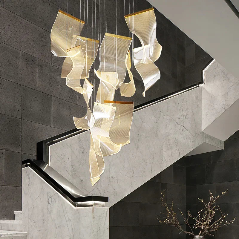DecorBites™ LED Ceiling Chandelier Stairs Pendant Lamp Modern Novelty Lighting Living Room Dining Room