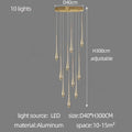DecorBites™ Gold-Plated Duplex Chandelier: Modern Lighting for Living Room, Staircase, Kitchen, Restaurant