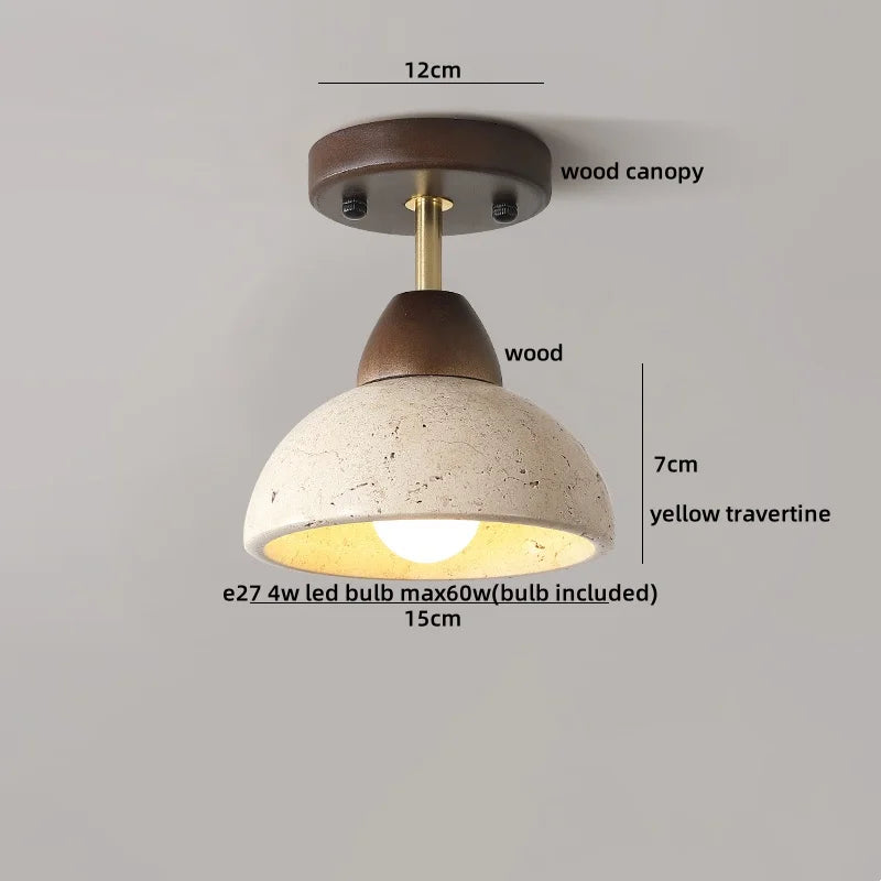 DecorBites™ LED Ceiling Lamp Yellow Travertine - Nordic Acrylic Light for Living Room