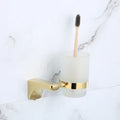DecorBites™ Gold Bathroom Hardware Set: Towel Rack, Shelf, Paper Holder, Towel Holder, Toilet Brush Holder