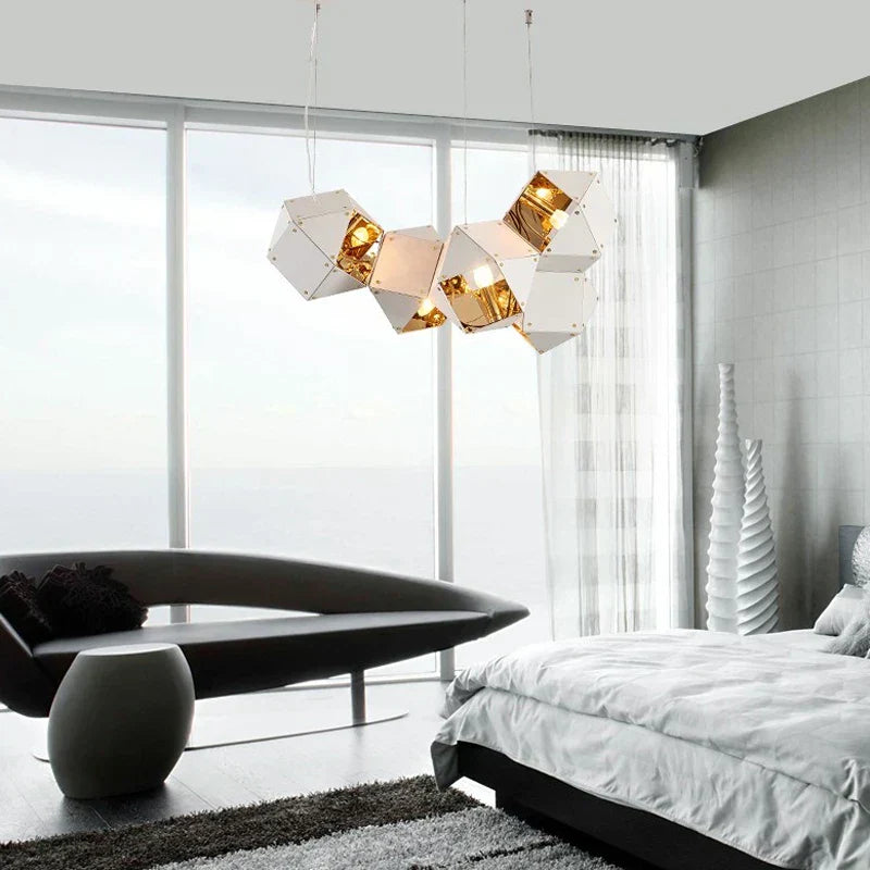 DecorBites™ Cube LED Pendant Light: Art Deco Hanging Lamp for All-Match Style