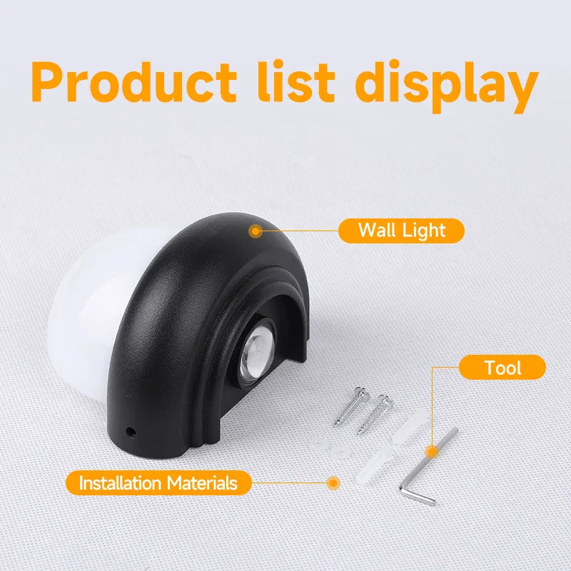 DecorBites™ LED Wall Lamp: Interior & Exterior HomeDecor Light for Courtyard, Stair, Bedroom & Garden