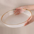 DecorBites™ Glass Fruit Plate and Snack Storage Plate for Living Room