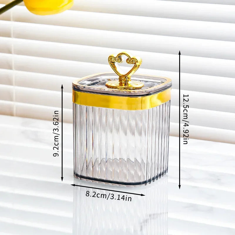 DecorBites™ Acrylic Seasoning Jar Set with Tray - Kitchen Storage Organizer