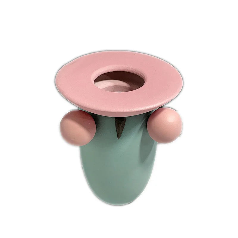 DecorBites™ Geometric Ball Ceramic Vase Hand-made Home Decor