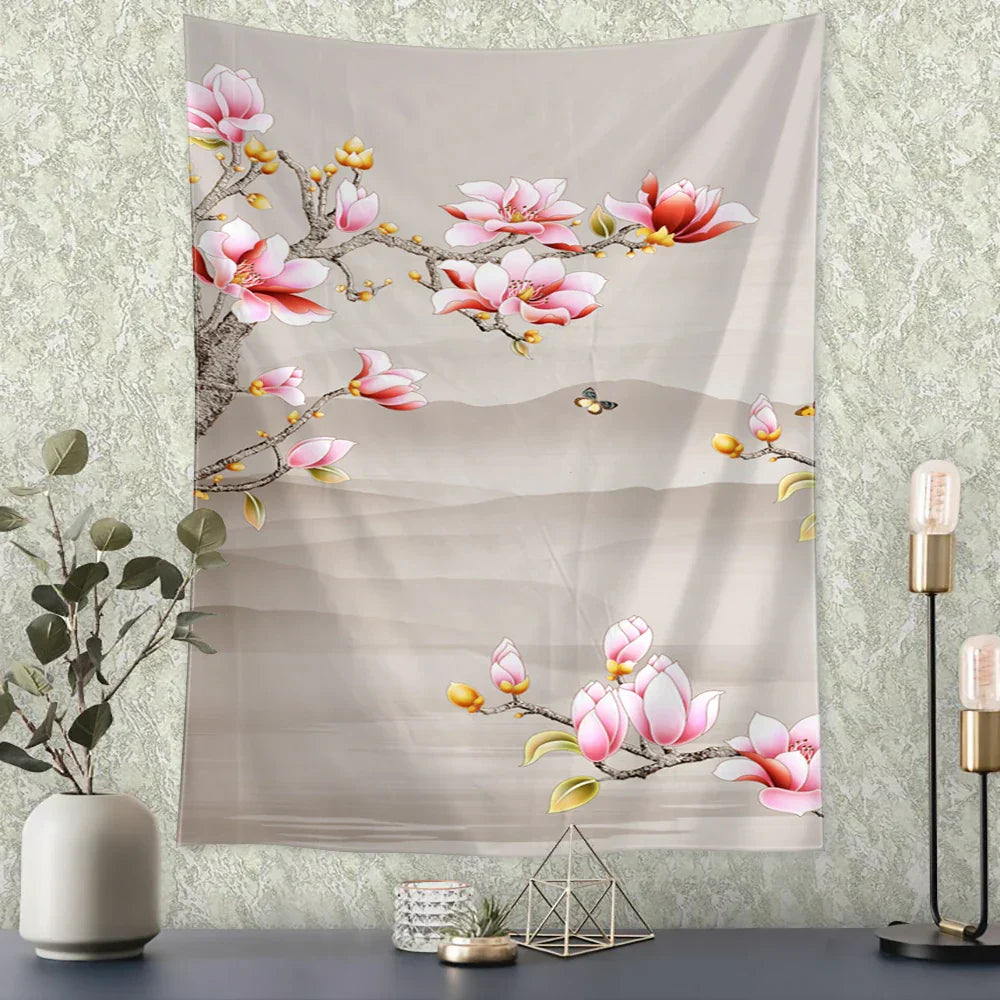 DecorBites™ Flying Crane Wall Hanging Tapestry for Home Retro Wall Decor