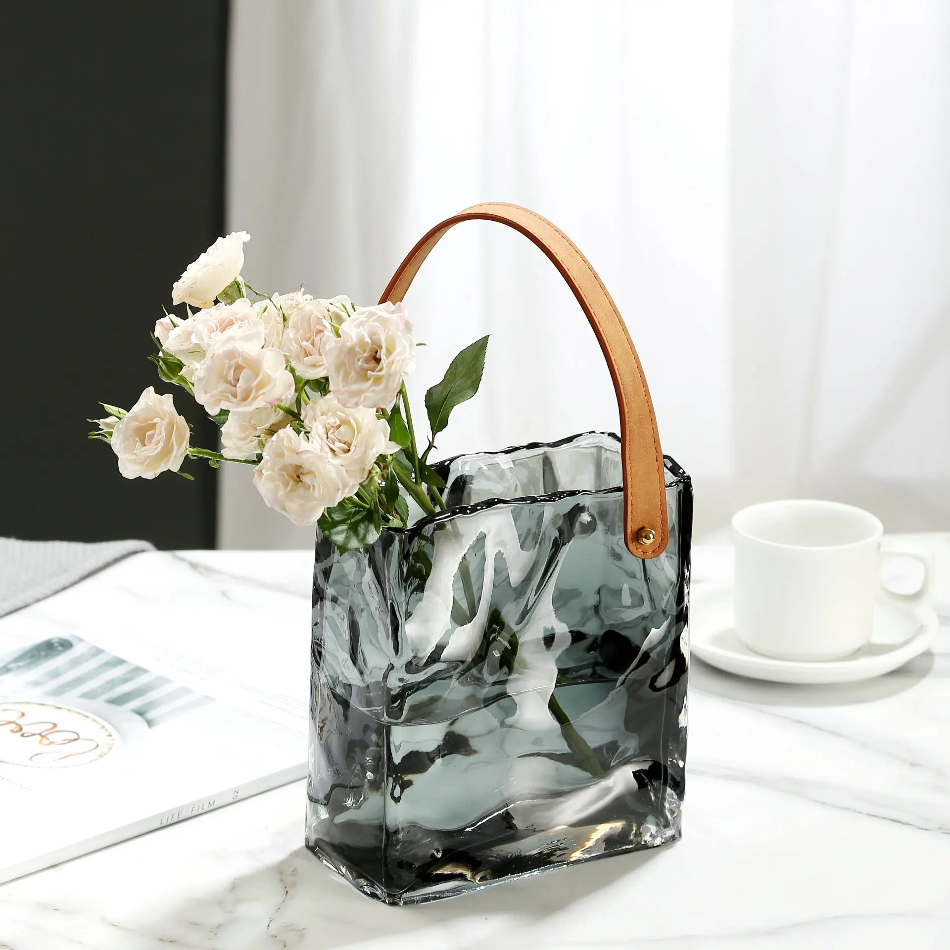 DecorBites™ Clear Glass Vase Hydroponic Terrarium Decor Home Flower Accessories