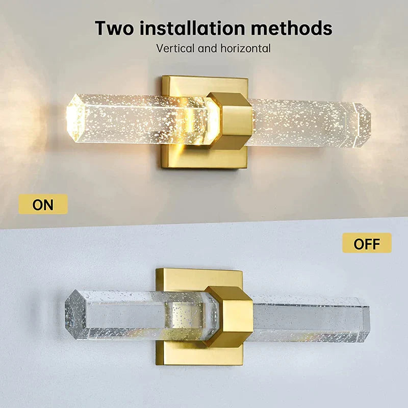 DecorBites™ Gold Wall Sconce Light for Bedroom Living Room Hallway 10W