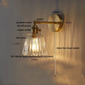 DecorBites™ Glass Copper Wall Lights Up Down Rotate Study Cafe, Nordic Modern Bedside Lamp