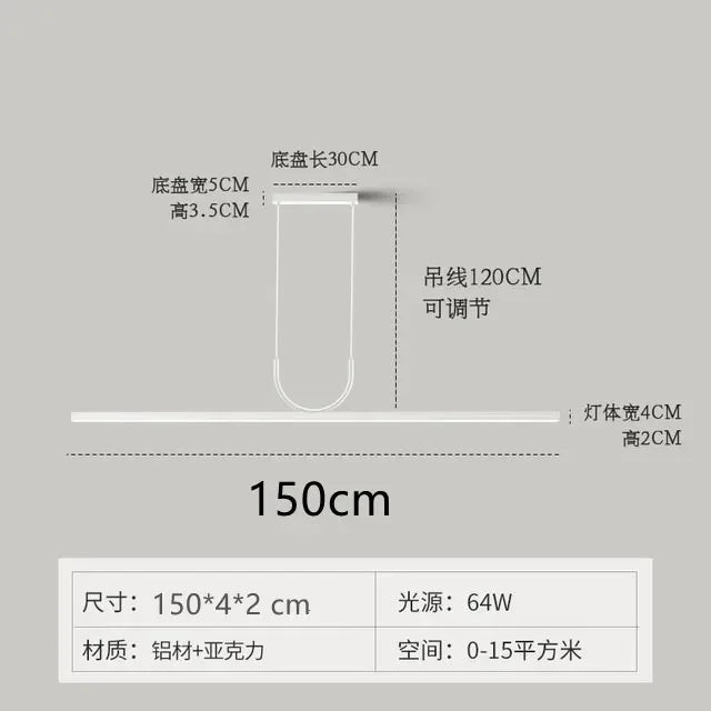 DecorBites™ LED Ceiling Chandelier for Dining Room - Modern Minimalist Pendant Lamp