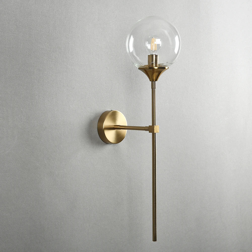 DecorBites™ Golden Glass Wall Sconces | Modern Nordic Lights for Home Decor