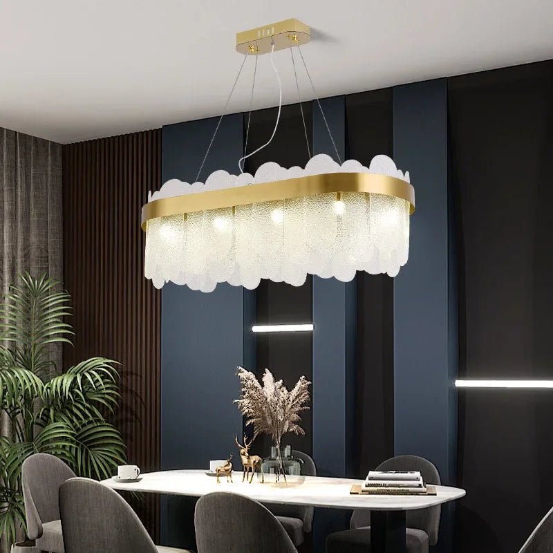 DecorBites™ Crystal LED Chandelier: Elegant Ceiling Lighting for Living Room, Bedroom, Hotel