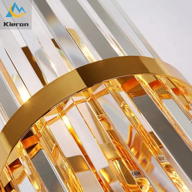 DecorBites™ Crystal LED Wall Lights: Modern 40CM Bedroom Living Room Lamp