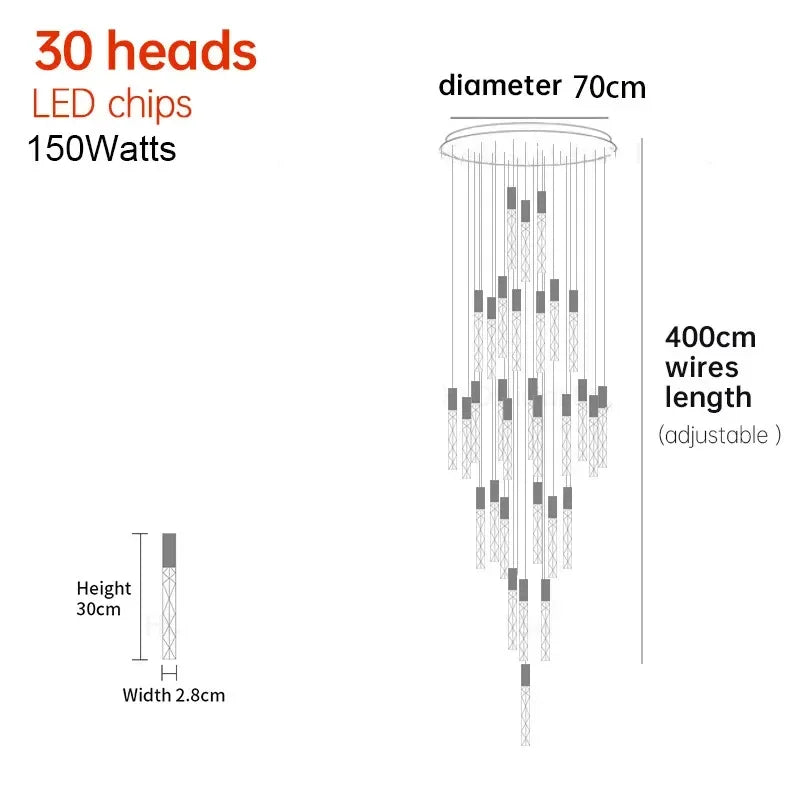 DecorBites™ Crystal LED Pendant Light: Luxury Lighting Fixture for Living Room, Bedroom, Hotel & Shop