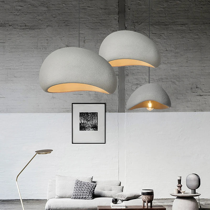 DecorBites™ Handmade Wabi Sabi Chandelier LED Pendant Lamp for Nordic Restaurant Island