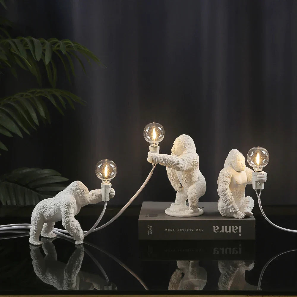 DecorBites™ King Kong Gorilla Resin Table Lamp Night Light for Baby's Bedroom