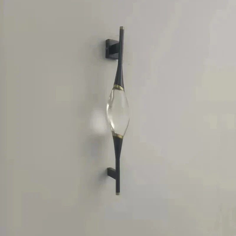 DecorBites™ Crystal Wall Sconce Copper Body Light for Bedside, Stair, Foyer, Dining Room