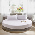 DecorBites™ Cotton Round Bed Sheet Set with Elastic Band, Soft & Skin-Friendly Fitted Sheets