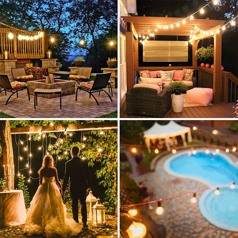 DecorBites™ G40 LED String Lights for Outdoor Festive Decor and Garden Lighting