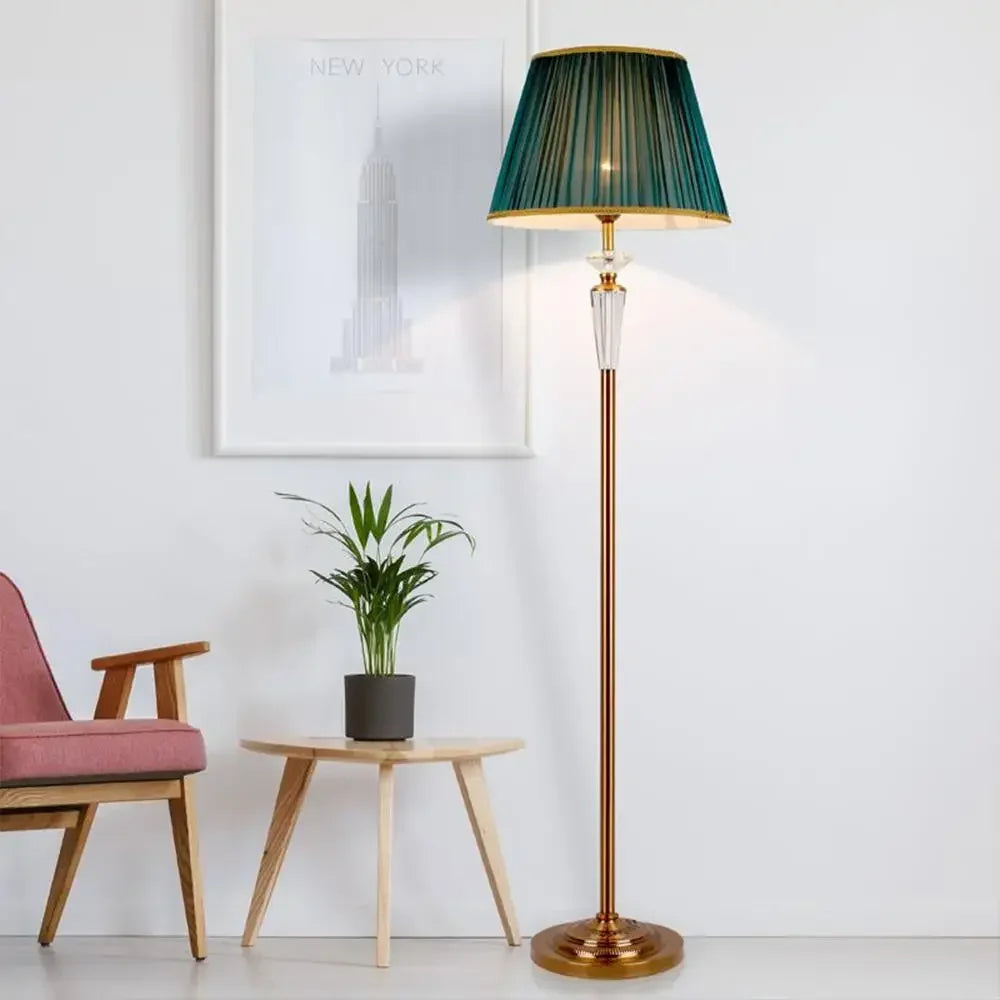 DecorBites™ Crystal Floor Lamp - European Retro Living Room & Bedroom Stand Light