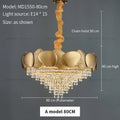 DecorBites™ Crystal Chandelier: Modern Round Headlight for Livingroom and Master Bedroom
