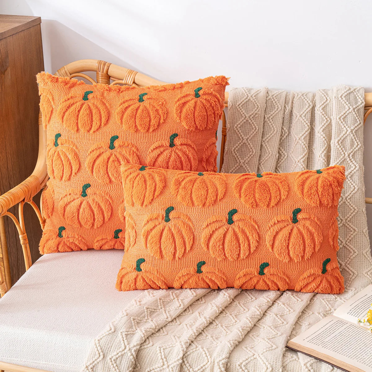 DecorBites™ Halloween Plush Cushion Cover for Festive Living Room Decor