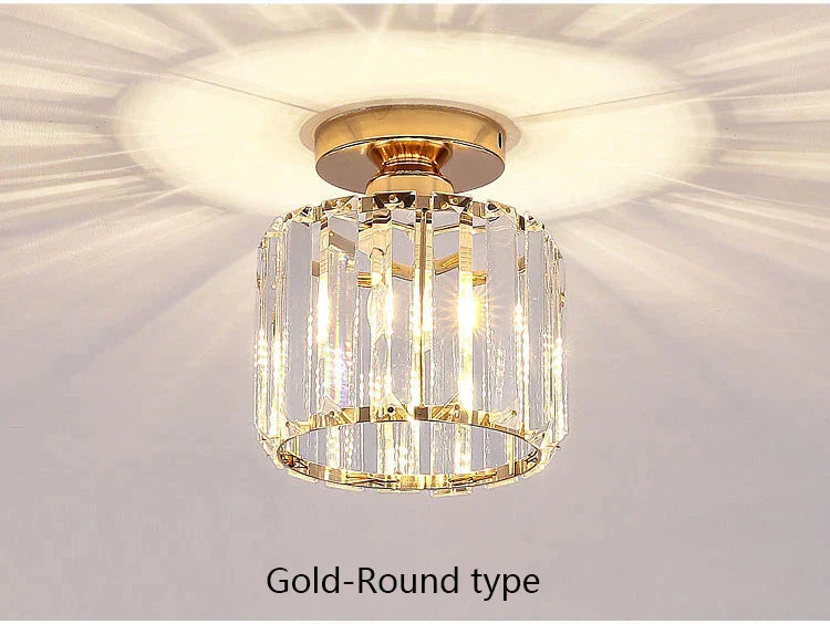 DecorBites™ Crystal LED Ceiling Light for Home Decor, Modern Aisle Light Fixture for Bedroom Living Room