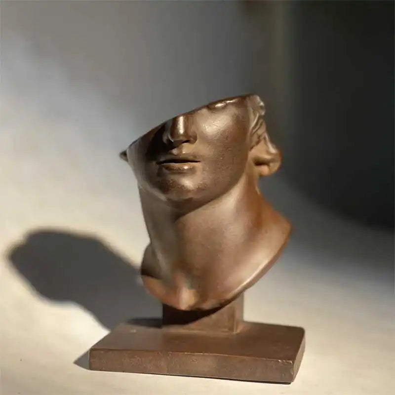 DecorBites™ Abstract Human Face Sculpture, Realistic Figure Art Statue for Home Decoration
