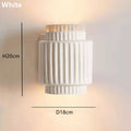 DecorBites™ Cream White Resin LED Wall Lamp for Bedroom, Study, Living Room - Wabi-sabi Decor