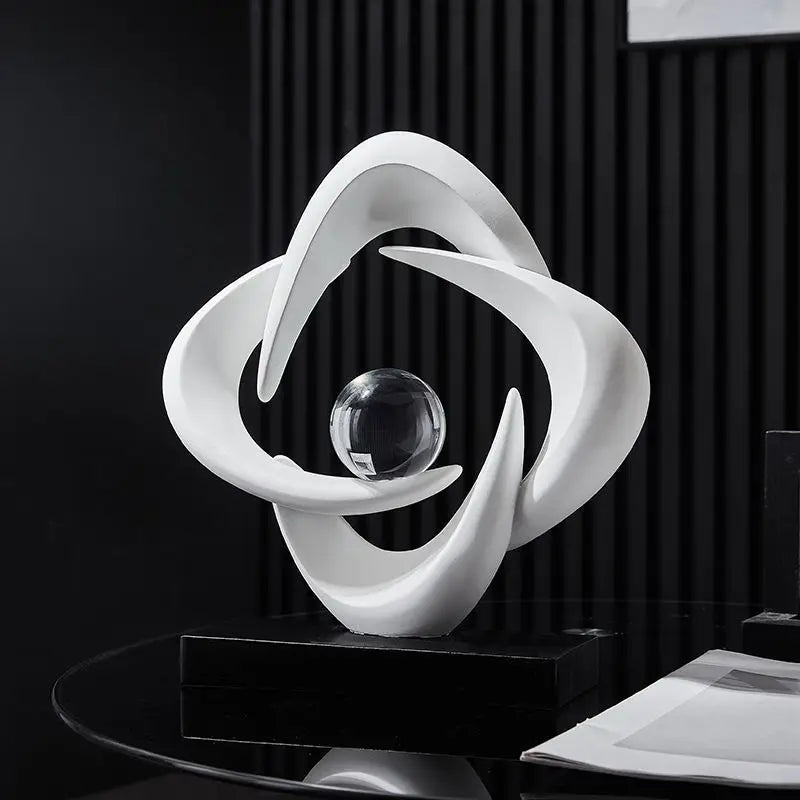 DecorBites™ Abstract Resin Sculpture Figurine for Home Decor & Table Centerpiece