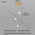 DecorBites™ Crystal Ball Chandelier: Modern Loft & Staircase Hanging Light for Home, Hotel & Mall
