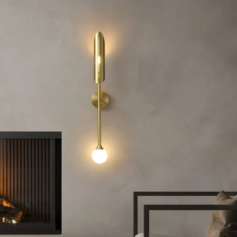 DecorBites™ Golden Metal LED Wall Lamps for Bedroom Living Room Decor