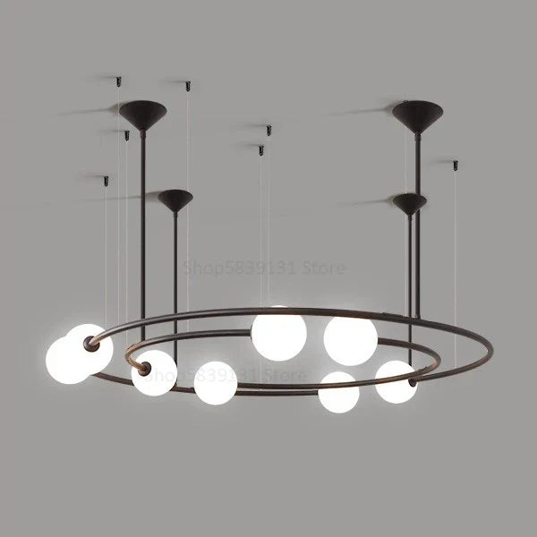 DecorBites™ Glass Ball LED Pendant Chandelier for Modern Living Room Decor