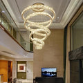 DecorBites™ Crystal Ring LED Chandelier: Luxury Modern Ceiling Lighting for Stair, Dining, Bedroom.