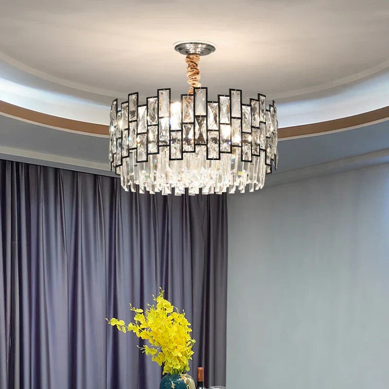 DecorBites™ Crystal Chandelier: Postmodern Light Luxury for Living Room, Bedroom, Kitchen.