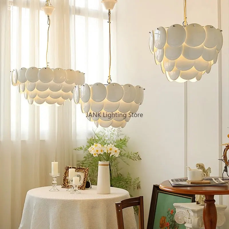 DecorBites™ French Ceramic Chandelier: Romantic LEDs for Luxury Living Room & Restaurant Decor