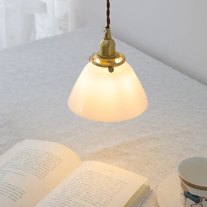 DecorBites™ Glass LED Pendant Lamp, Modern Nordic Style, Adjustable 2m Wire, Copper Socket