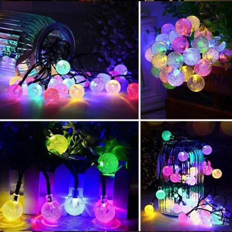 DecorBites™ Crystal Fairy Solar String Lights - 8 Modes Waterproof Outdoor Patio Decor
