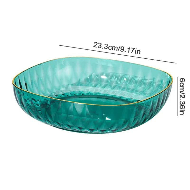 DecorBites™ Crystal Fruit Plate: Multipurpose Snack & Candy Storage Tray