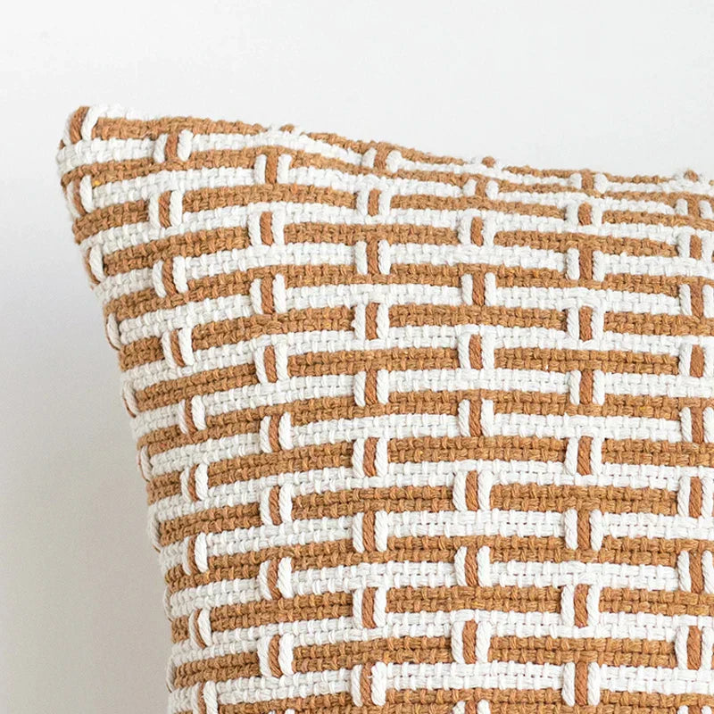 DecorBites™ Cotton Woven Texture Cushion Cover for Home Sofa Bed Living Room
